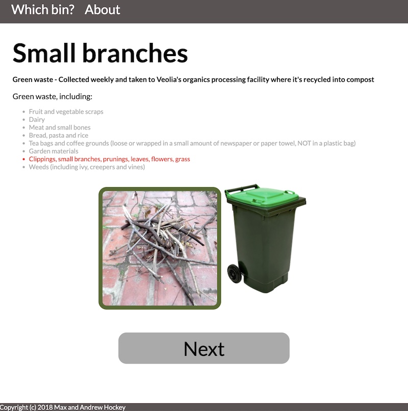 Which Bin screenshot